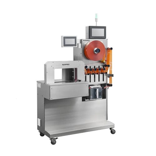 Macchina posa fascetta automatica - WK06-75C3-MRQ - DONGGUAN XUTIAN MACHINE CO.LTD. - con film OPP / con stampante / con nastro di carta