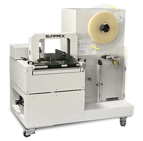 Macchina posa fascetta automatica - WK05-30C3A1-N - DONGGUAN XUTIAN MACHINE CO.LTD. - con touch screen / con film OPP / con nastro trasportatore