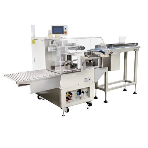 Macchina posa fascetta automatica - WX05-50MDW1 - DONGGUAN XUTIAN MACHINE CO.LTD. - con film OPP / con touch screen / con nastro trasportatore
