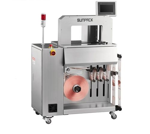 Macchina posa fascetta automatica - WK06-75C-MQ - DONGGUAN XUTIAN MACHINE CO.LTD. - con film OPP / per bottiglie PET / per l'industria farmaceutica