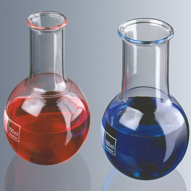 Matraccio a fondo piatto - 4110 series - Paul Marienfeld GmbH & Co. KG - in vetro borosilicato
