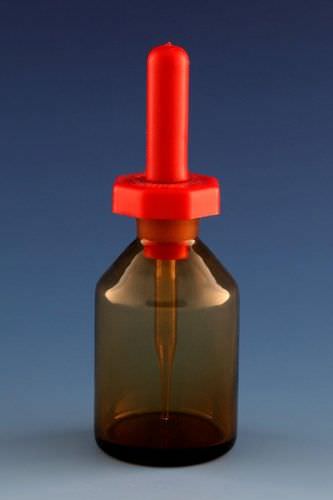 Fiala contagocce - 30 - 100 ml - Dixon Glass Ltd - in vetro borosilicato / con pipetta