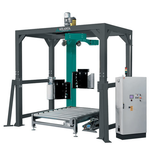 Macchina avvolgitrice automatica - Revolution Double - Atlanta Packaging UK LTD - a braccio rotante / per pallet / con trasportatore
