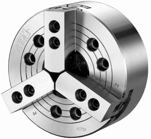 Mandrino automatico - DIN 55026 - MACK Werkzeuge AG - 3 ganasce / con foro passante