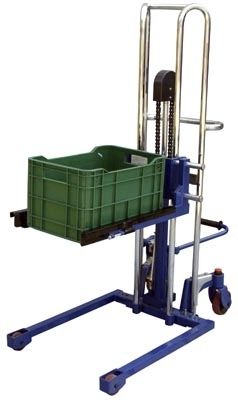 Accatastatore manuale - ABS-130 - Vestil Manufacturing - a timone con guida da terra / per cassette