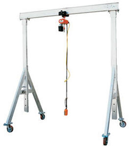 Gru a cavalletto con rotelle - AHA SERIES - Vestil Manufacturing - per officina / in alluminio