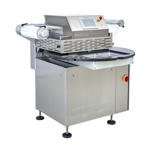 Macchina per imballaggio semiautomatica - Rotarius - VARIOVAC PS SystemPack GmbH - in pellicola / compatta / per alimenti
