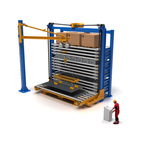 Magazzino automatico verticale - Techvagonmash - per lamiera