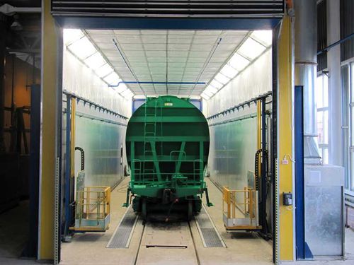 Cabina di verniciatura chiusa - Techvagonmash - per applicazioni ferroviarie