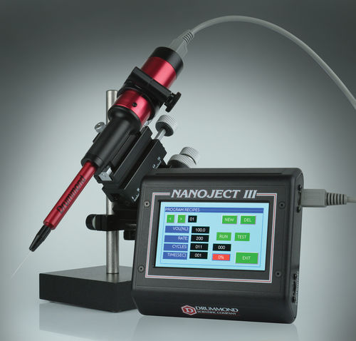 Micro-iniettore da laboratorio - Nanoject III  - Drummond Scientific Company - con touch screen / programmabile / manuale