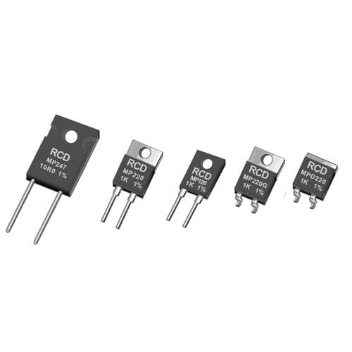 Resistore a film metallico - MP series - RCD Components - di potenza / su circuito stampato / antifiamma