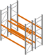 scaffalatura per magazzino di stoccaggio / profondità doppia / per carichi pesanti / per carichi medi