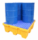 vasca di ritenzione 4 fusti / in HDPE / in acciaio galvanizzato