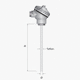 sonda di temperatura Pt100 / Pt1000 / a termocoppia tipo J / a termocoppia tipo K