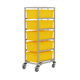 carrello di stoccaggio / per preparazione di ordini / porta-contenitori / con rotelle