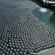 copertura per riserva galleggiante / modulare / in plastica riciclata / per acque reflue