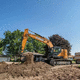 escavatore intermedio / cingolato / diesel / per cantiere di costruzione