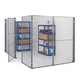 divisorio a griglia per scaffali porta pallet / a maglia quadrata / in acciaio inossidabile