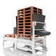 impilatore disimpilatore di pallets / di cassette / completamente automatico