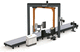 avvolgitrice fasciapallet con doppio braccio rotante / interamente automatica / per pallet / con trasportatore