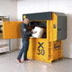 pressa imballatrice per cartone / per plastica / verticale / a carico frontale