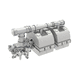 turbina a vapore riscaldato / monoalbero / a ciclo combinato / ad albero orizzontale