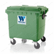 cassonetto in HDPE / per rifiuti sanitari / con coperchio / 4 ruote