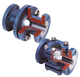 valvola di ritegno a sfera / con flangia / rivestita in PTFE / per alte temperature