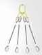 braca di sollevamento con cavo / 4 tiranti / di acciaio