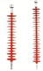isolatore elettrico in composito / polimerico / in gomma siliconica / ad alta tensione