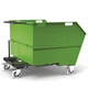 benna ribaltabile per carrello elevatore / per scarti industriali / aperta / per scarico di rottami