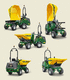 dumper su ruote / completamente elettrico / a scarico posteriore / con benna elevatrice e orientabile