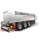 semirimorchio per cisterna / a 3 assi / trainato / per carburante