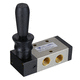 distributore pneumatico a cassetto / a leva / a 5/2 vie / a 5/3 vie