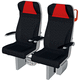 sedile per treno prima classe / in pelle / singolo