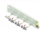 sistema di trasporto multi carrello / aerea / con motore elettrico / industriale