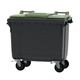 cassonetto in plastica riciclata / per il riciclaggio / per scarti industriali / per rifiuti urbani