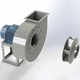 ventilatore a rumore ridotto / centrifugo / di aspirazione / per applicazioni chimiche