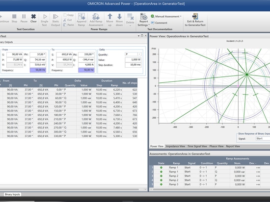 Lavorare con le rampe nel modulo Advanced Power