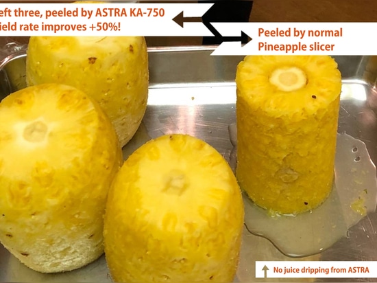 Astra lancia la macchina pelatrice KA-750 per ananas dal cuore morbido