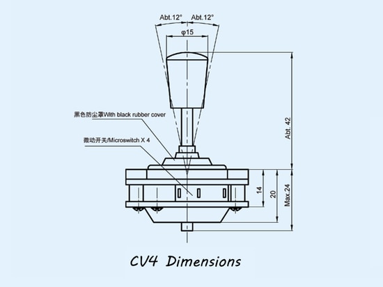 SENTOP Piccolo interruttore a joystick CV4/CV4A