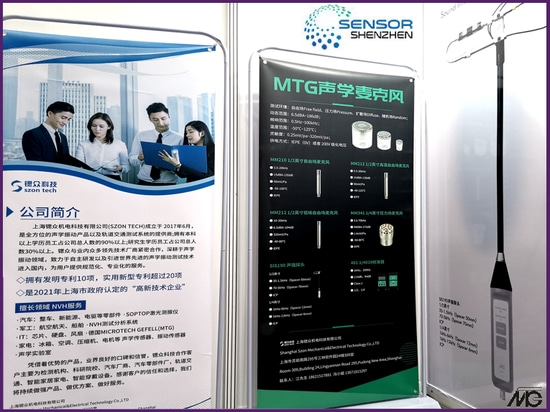 Insieme al partner di MTG, Shanghai Szon Mechanical & Electrical Technology Co. Ltd., sono stati presentati gli ultimi sviluppi di MTG nella tecnologia di misurazione acustica.