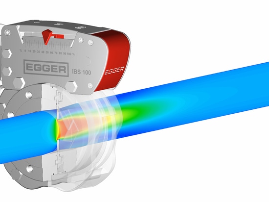 Profilo di flusso CFD di una valvola a membrana Iris®