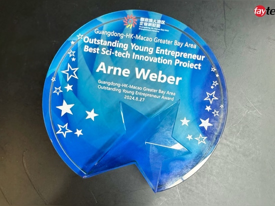 Arne Weber vince il premio Outstanding Young Entrepreneur Award per la migliore innovazione scientifica e tecnologica