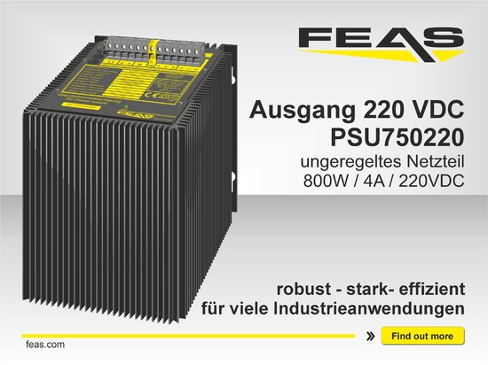 PSU750220 - robusto alimentatore con uscita 220VDC - da FEAS