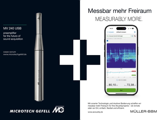Particolare interesse ha suscitato il microfono di misura digitale MV 240 USB di nuova concezione, con un'ampia gamma di applicazioni.