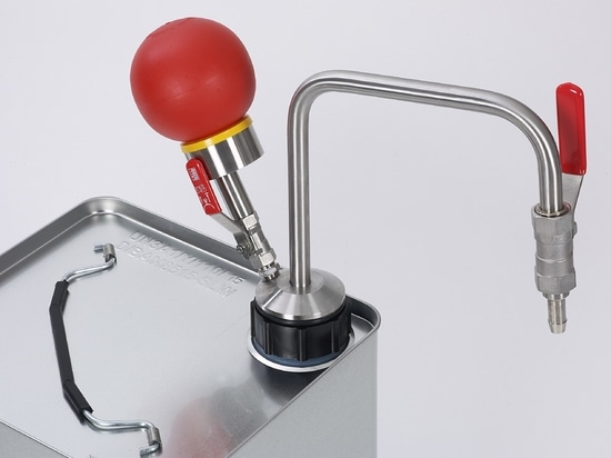 Pompa per solventi azionata a mano, per bombole di stagnola (Bürkle GmbH)