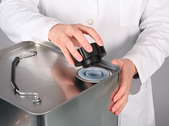 Pompa per solventi azionata a mano, per bombole di stagnola (Bürkle GmbH)