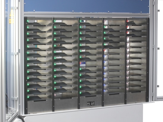 Magazzino automatico dei campioni con display di stato
