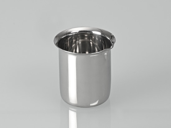 Bicchiere da laboratorio in acciaio inossidabile con classica forma